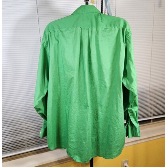 Izod 18-18.5 34/35 $50 Green Classic-Fit Stretch‎ Button Down Shirt - Picture 4 of 9